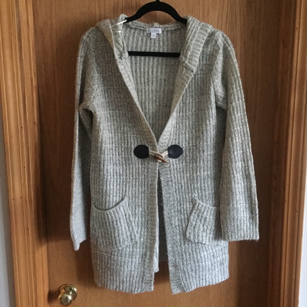 Oatmeal Hooded Cardigan